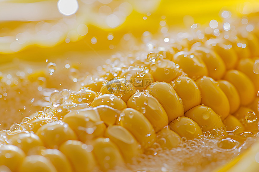 金黄色的玉米图片