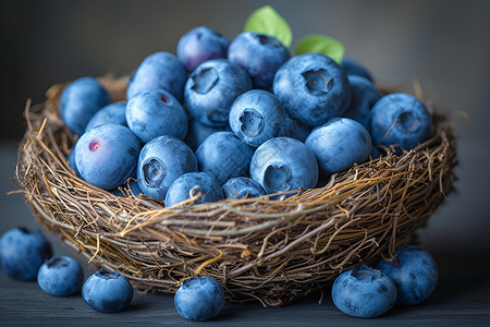 蓝莓极乐鸟巢高清图片