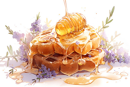 蜂蜜糕点背景图片