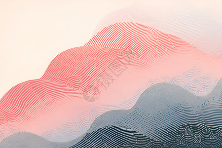 抽象的红色山脉背景图片