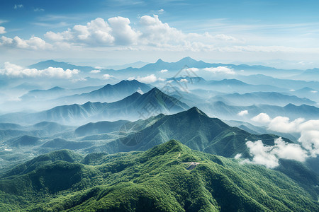 畅游天下蓝天下的峰峦奇景背景