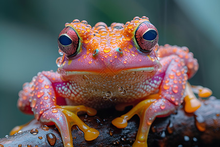 绚丽的青蛙背景图片