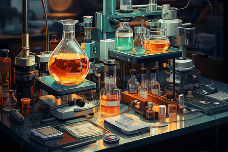 实验室中的液体背景图片