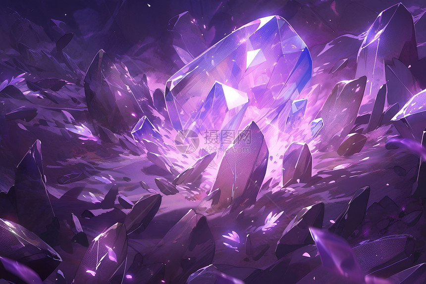 美丽紫水晶图片
