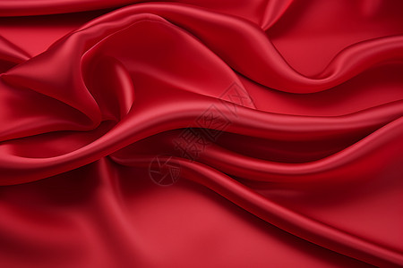皱褶红色丝绸背景