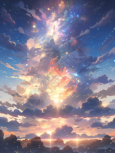 梦幻的星云背景图片
