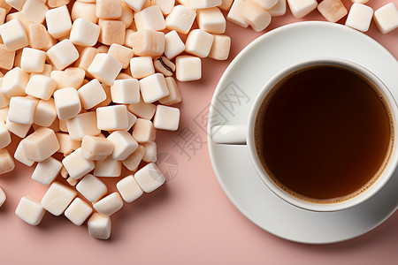 咖啡和方糖背景图片