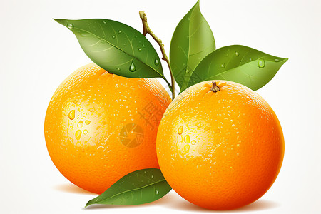 柑橘莫吉托水滴覆盖的橙子设计图片