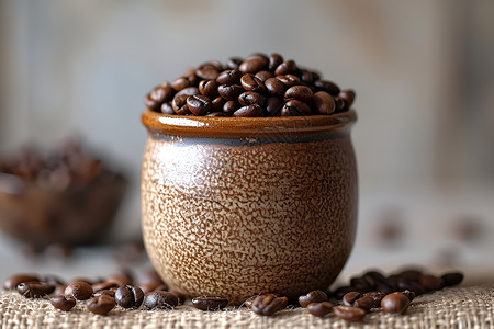 烘培的咖啡豆背景图片