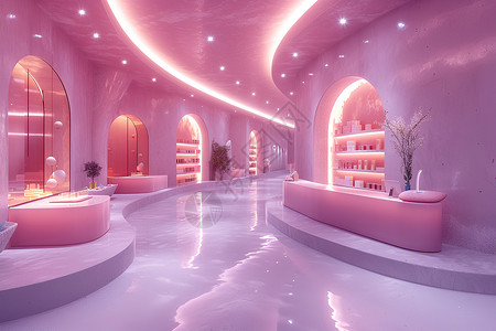 店铺商场粉色梦幻空间设计图片