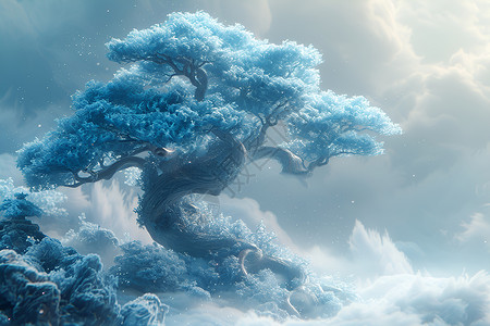大树根系中国主题的树设计图片