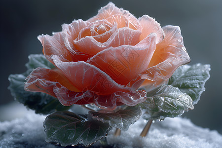 冰雕玫瑰凝固设计图片