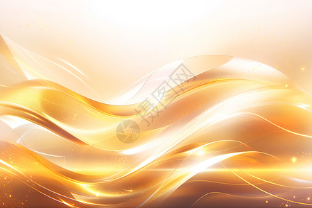 线条曲线金色波浪的背景插画