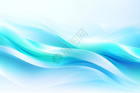 线条波浪蓝色抽象背景插画