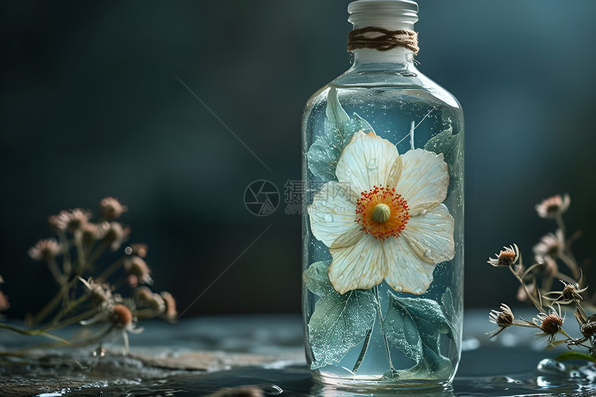 水瓶中的鲜花图片
