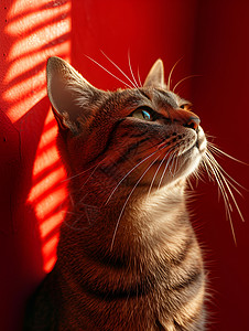 猫咪享受暖阳背景图片