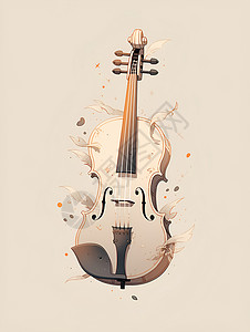 精美的小提琴背景图片