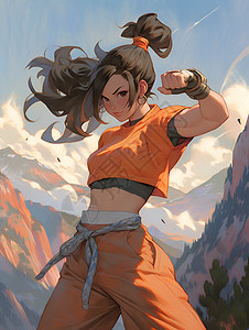 武术女英雄背景图片