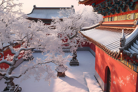 冬日宫殿背景图片