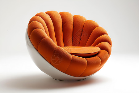 沙发椅午后的橙色艺术椅背景