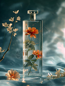 瓶子里的花朵背景图片