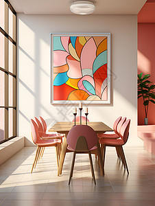 抽象画作玛蒂斯的色彩交织画作背景