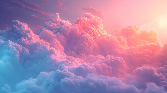 梦幻的云层背景图片