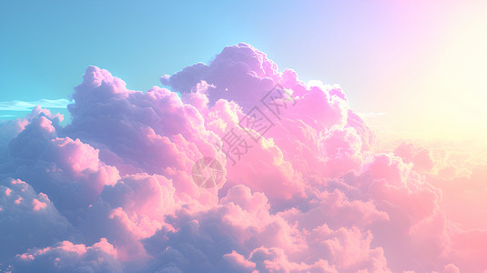 梦幻多彩的云层背景图片