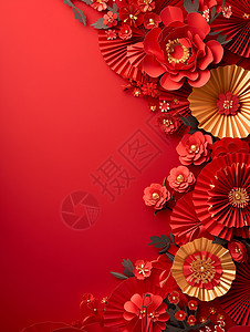 红色花朵背景图片