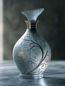 复古装饰花纹璀璨永恒的艺术瓶子背景