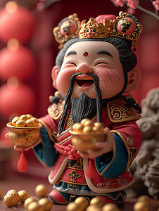 中国财神形象背景图片
