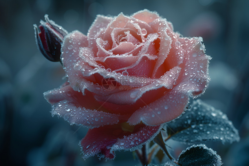 冰雕玫瑰的魅力图片