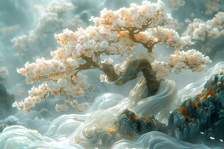 仙境之树背景图片
