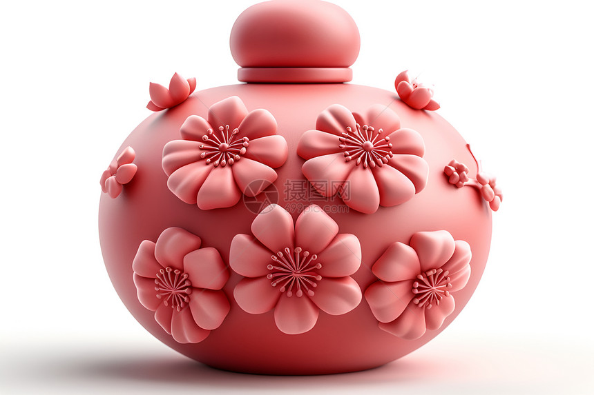 粉色中国花瓶图片