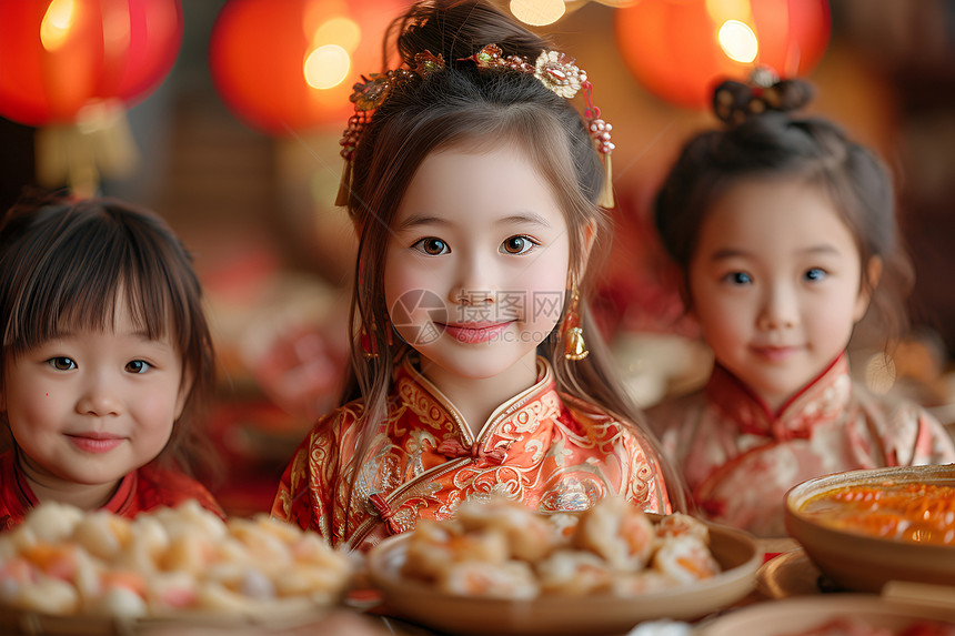 春节中的孩子们图片