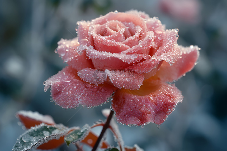 冰雪融化的浪漫之花图片