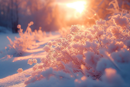 冰霜冰雪晶透背景