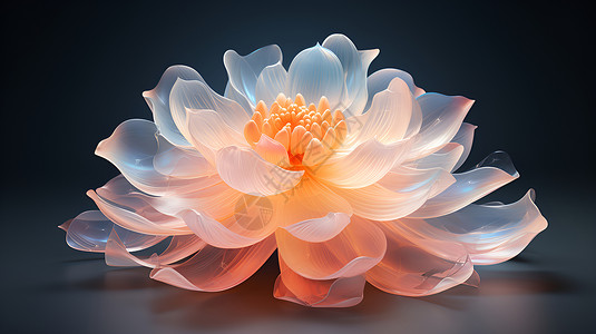 透明的美丽莲花背景图片