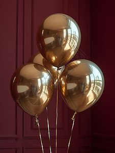 金色气球背景图片