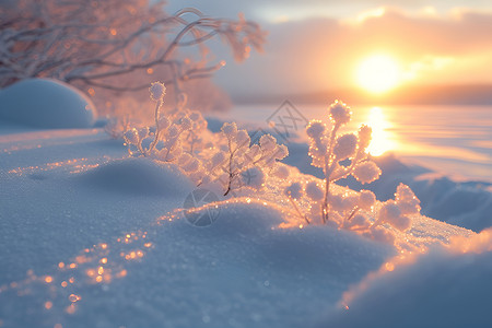 白色雪花背景冰霜之美背景