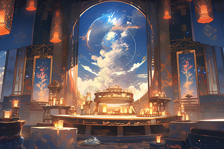 梦幻的殿堂背景图片