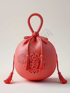 中国红福袋背景图片