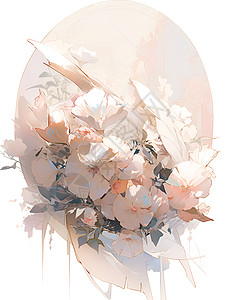 动漫世界中的花朵背景图片