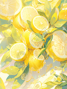 柠檬细节特写背景图片