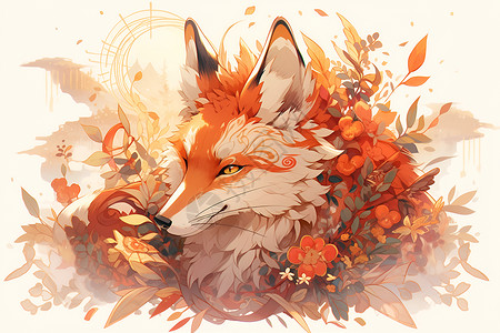狐狸插画背景图片