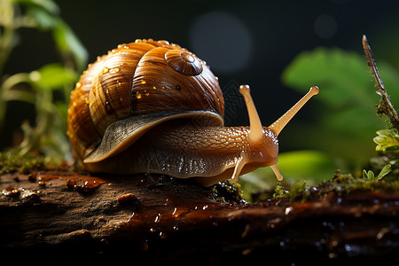 小蜗牛归家背景图片