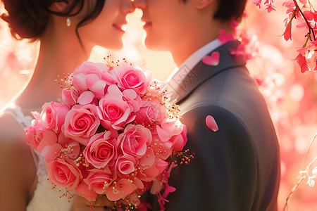 粉色幸福婚礼高清图片