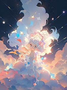 星空少女背景图片