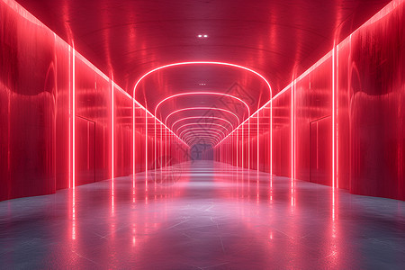 红光长廊辐射红光高清图片