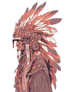 部落酋长的智慧背景图片